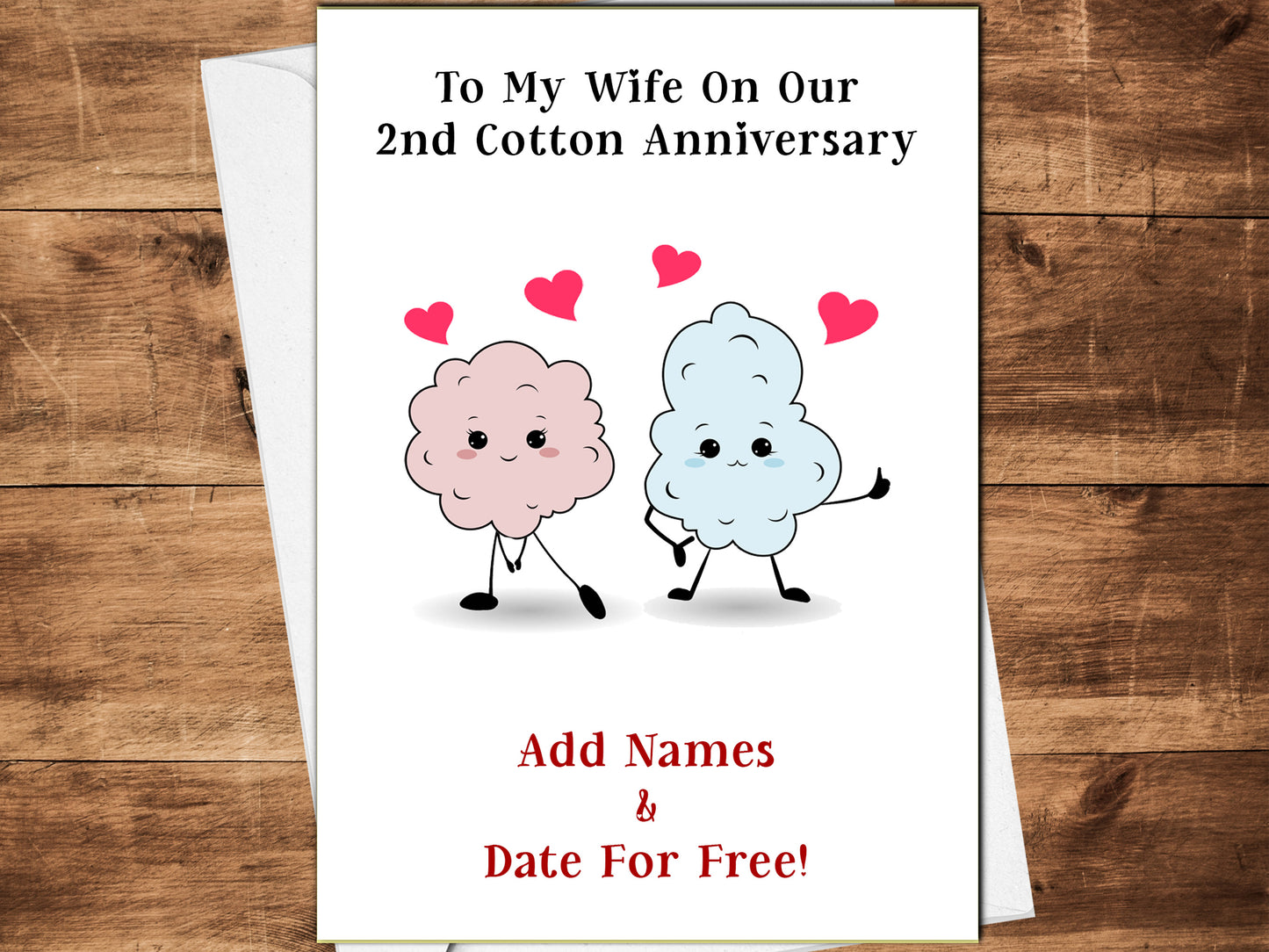 Cotton 2nd Year Anniversary Cards