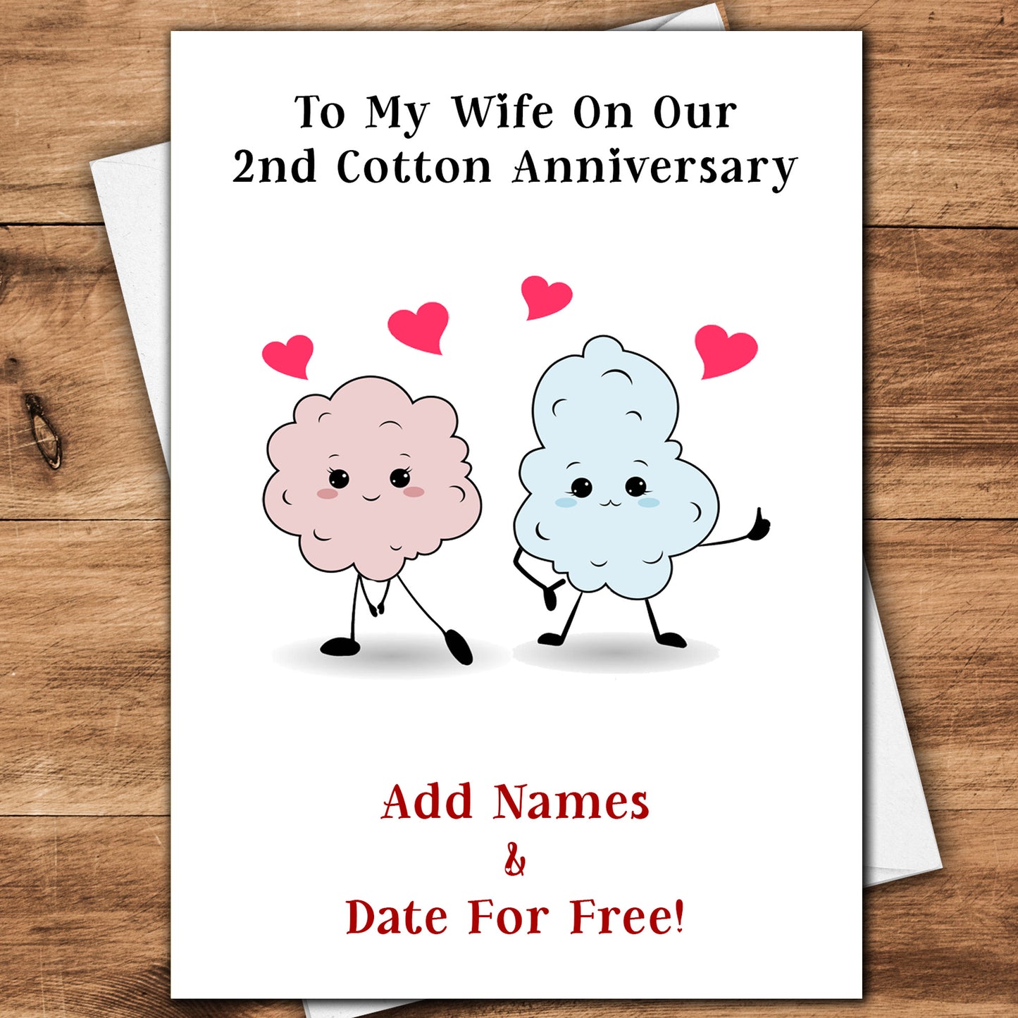 Cotton 2nd Year Anniversary Cards