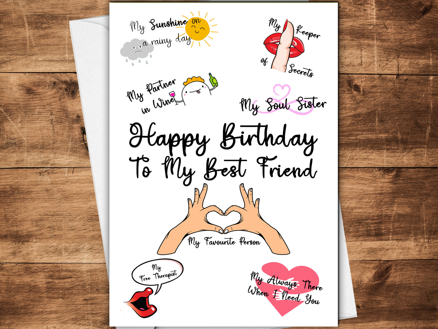 Best Friend Kind Words Birthday Card