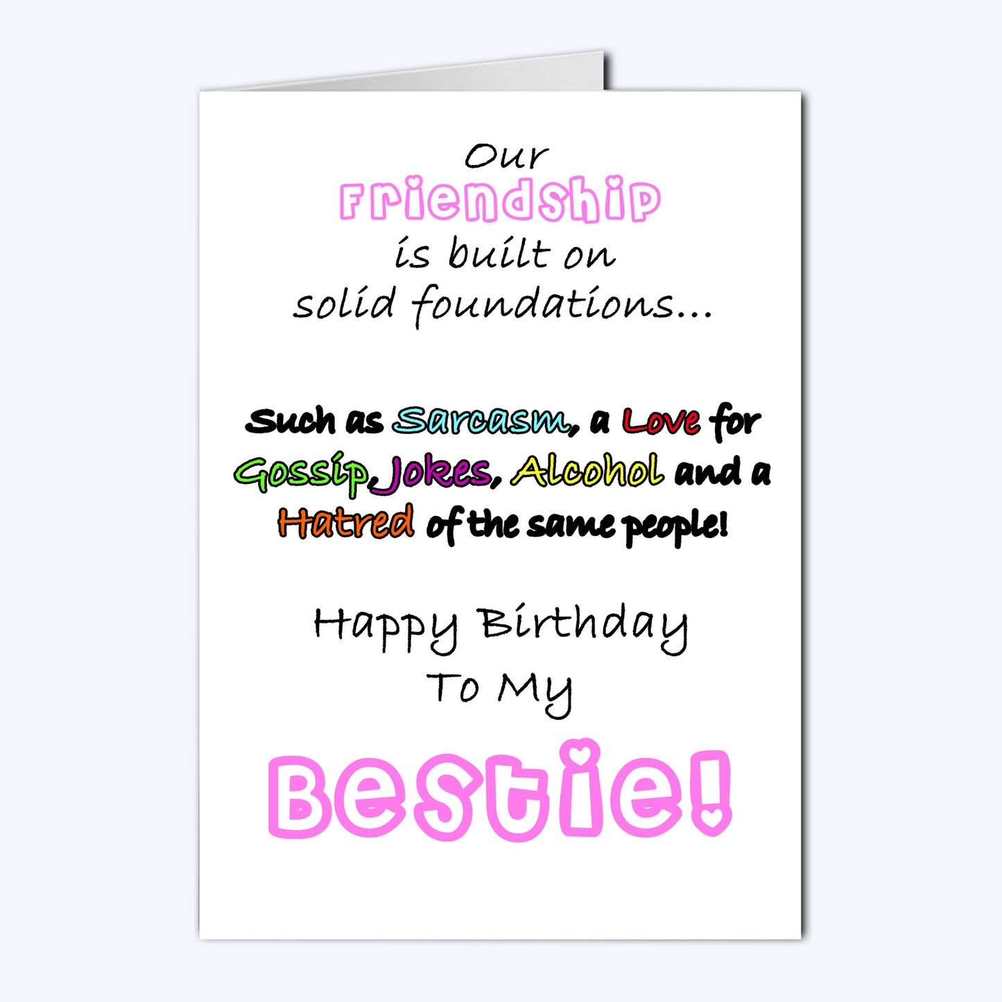 Solid Foundations Bestie Birthday Card