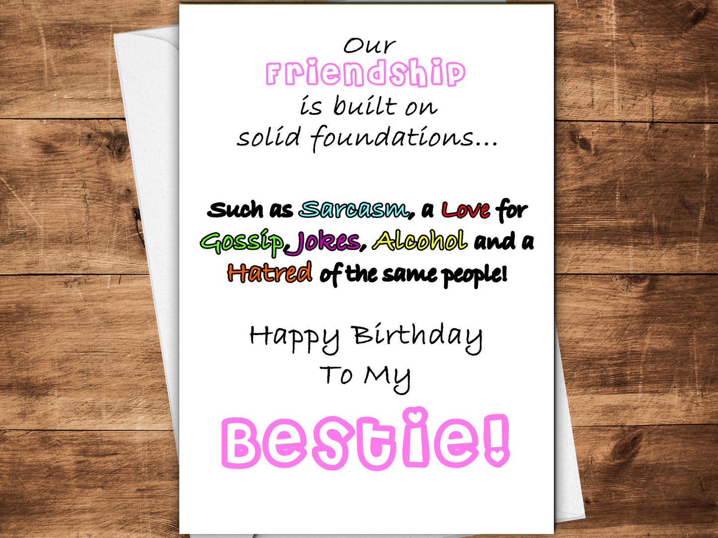 Solid Foundations Bestie Birthday Card