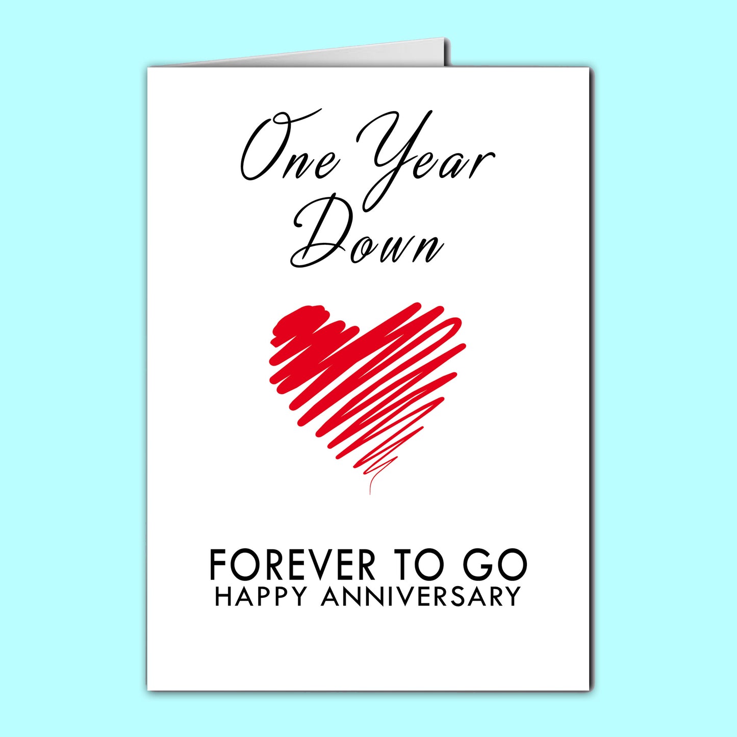 One Year Down Anniversary Card