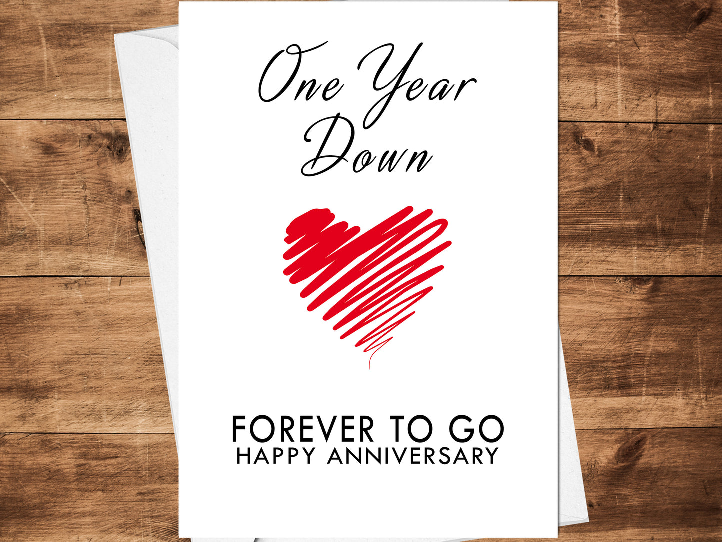 One Year Down Anniversary Card