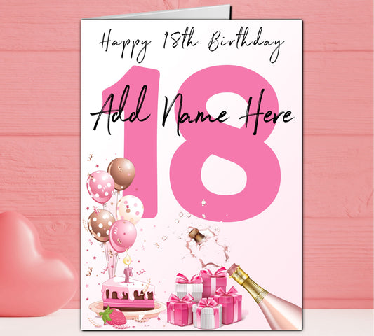 Celebratory Personalised Number Birthday Cards