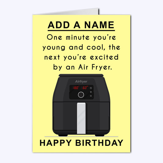 Air Fryer Personalised Birthday Card