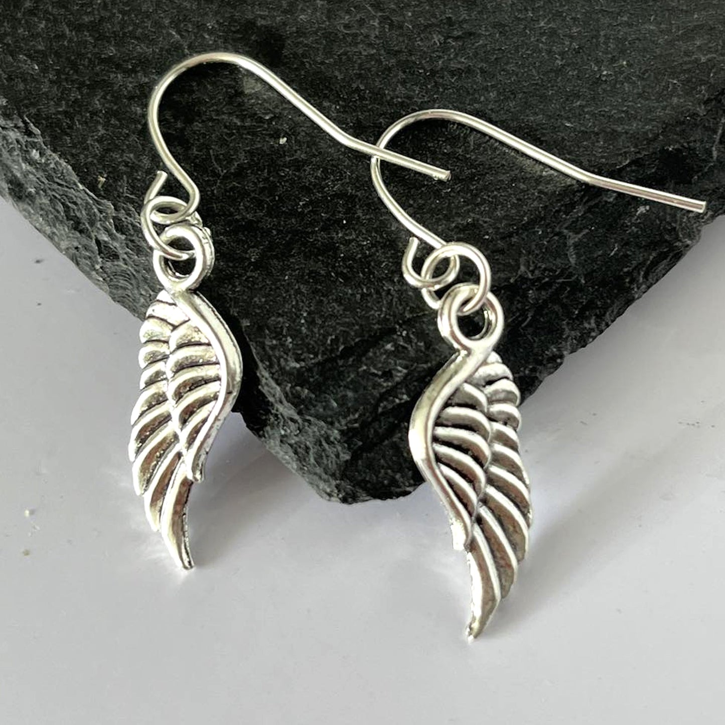 Angel Wing Metal Hook Earrings