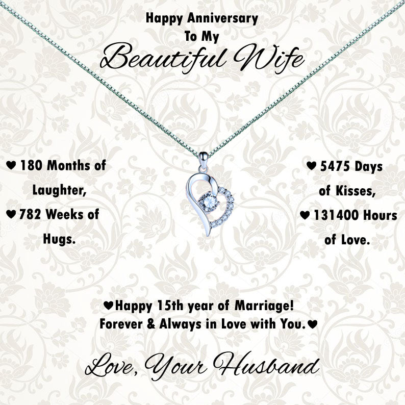 Months, Weeks, Days & Hours Message Necklaces - Wife