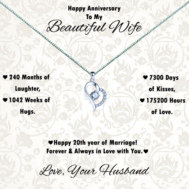 Months, Weeks, Days & Hours Message Necklaces - Wife