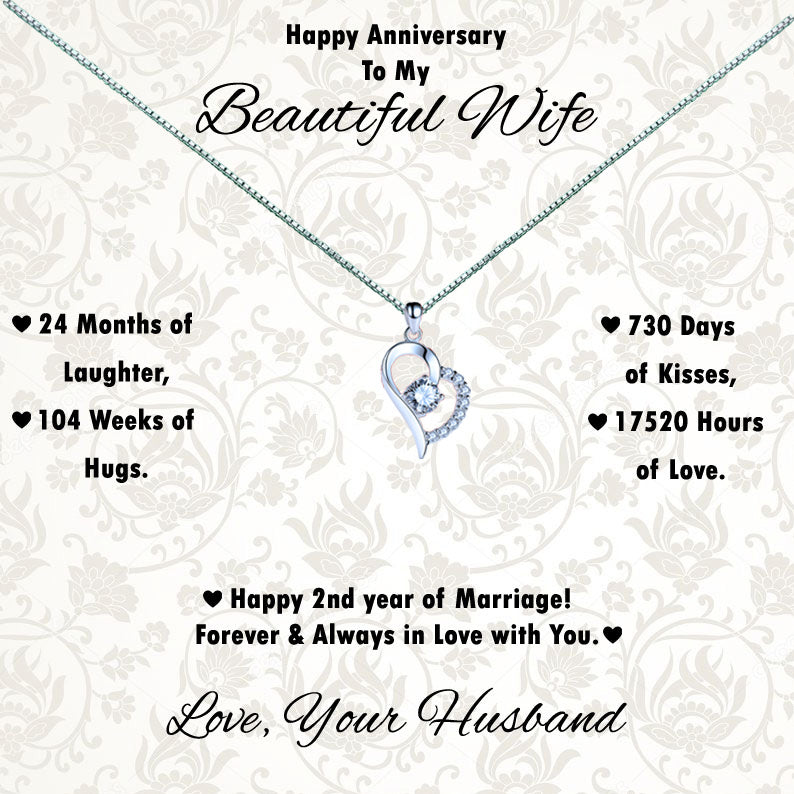 Months, Weeks, Days & Hours Message Necklaces - Wife