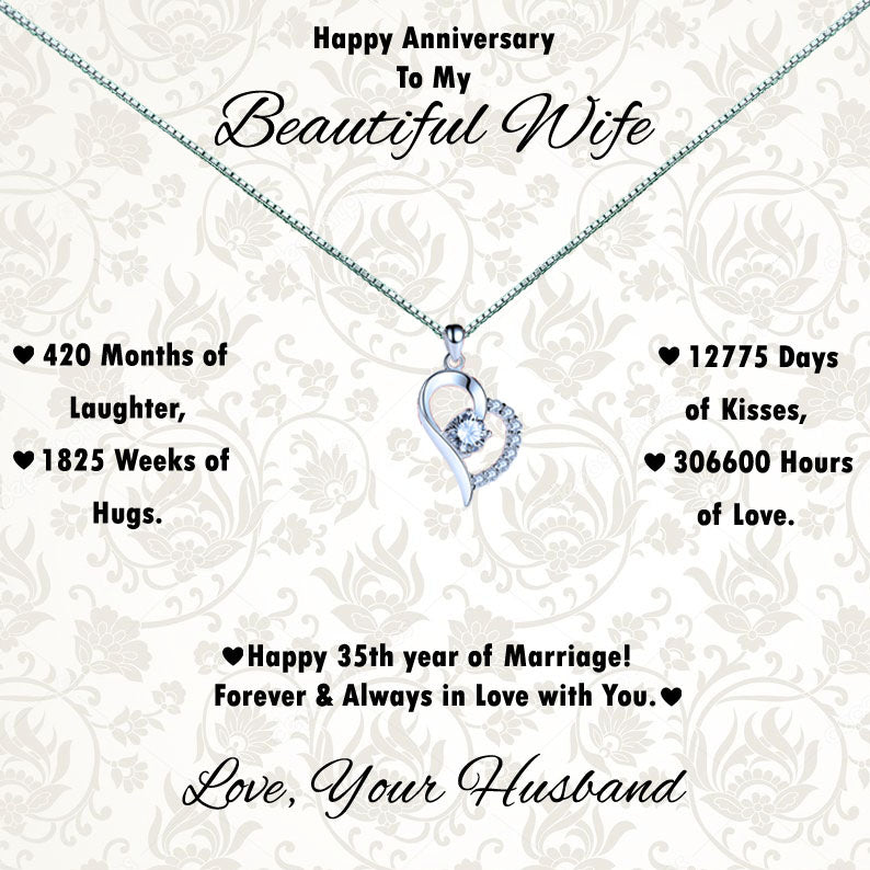 Months, Weeks, Days & Hours Message Necklaces - Wife