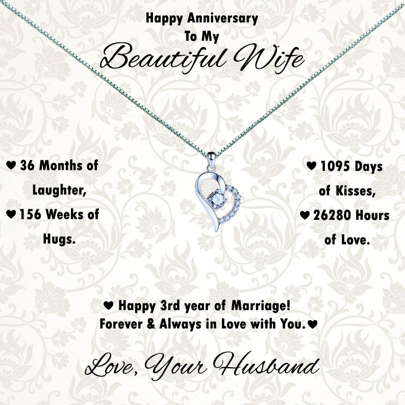 Months, Weeks, Days & Hours Message Necklaces - Wife