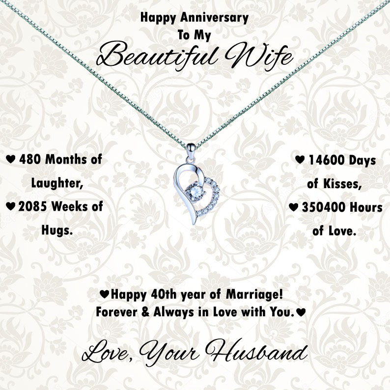 Months, Weeks, Days & Hours Message Necklaces - Wife