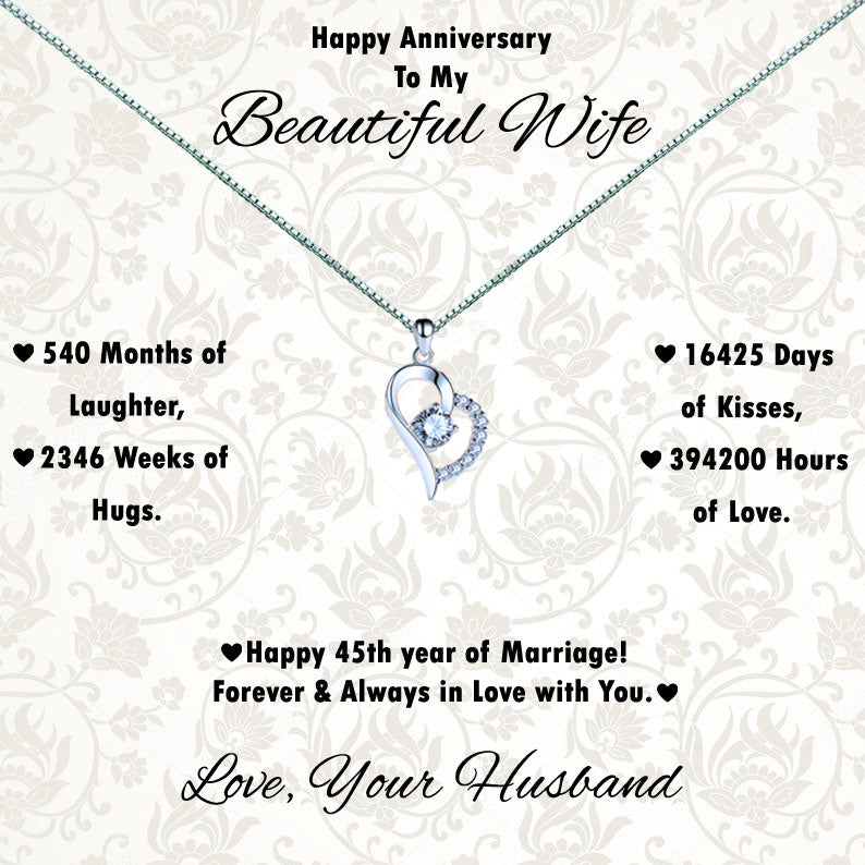 Months, Weeks, Days & Hours Message Necklaces - Wife