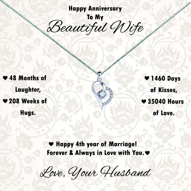 Months, Weeks, Days & Hours Message Necklaces - Wife