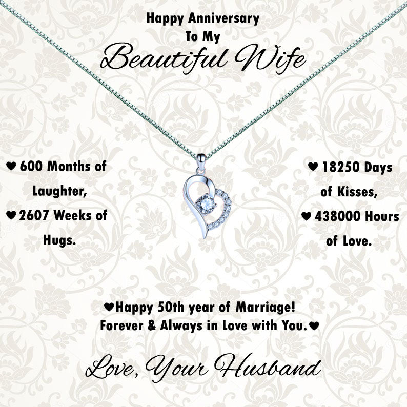 Months, Weeks, Days & Hours Message Necklaces - Wife