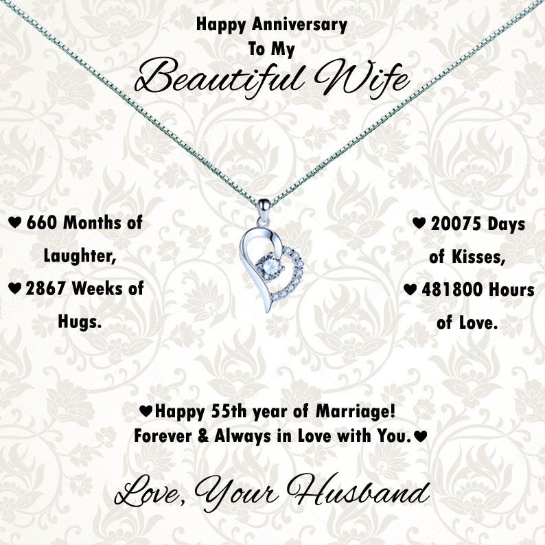 Months, Weeks, Days & Hours Message Necklaces - Wife