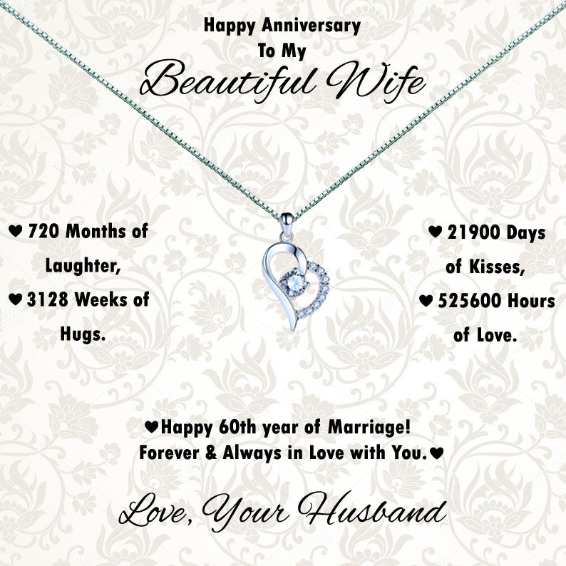 Months, Weeks, Days & Hours Message Necklaces - Wife