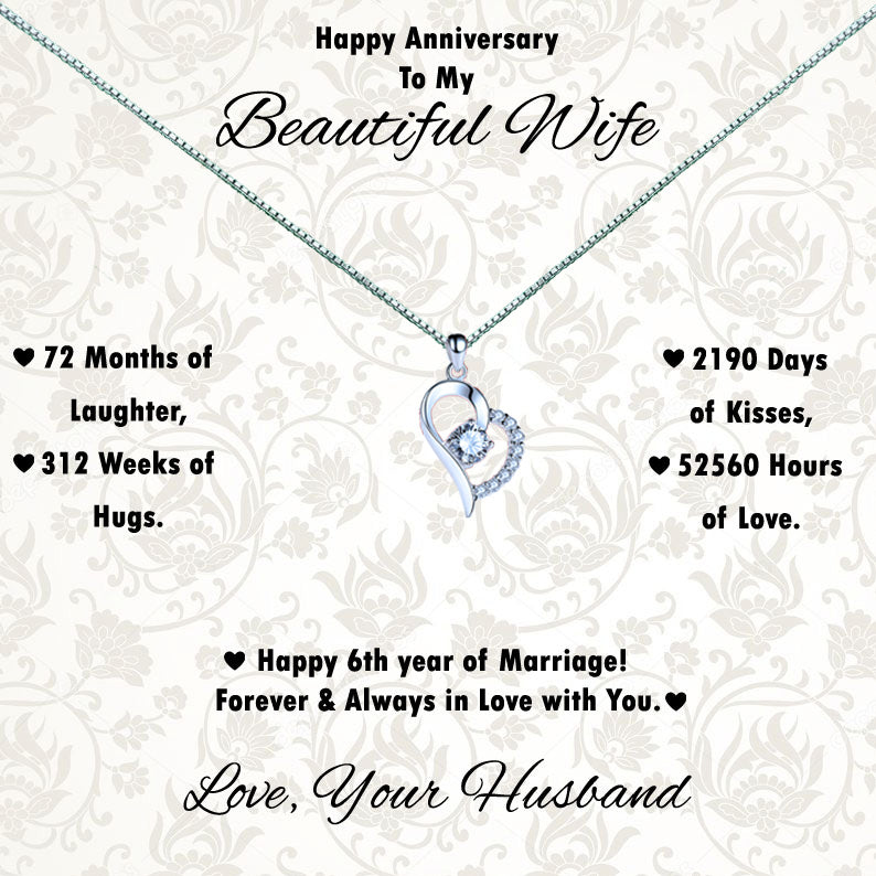 Months, Weeks, Days & Hours Message Necklaces - Wife