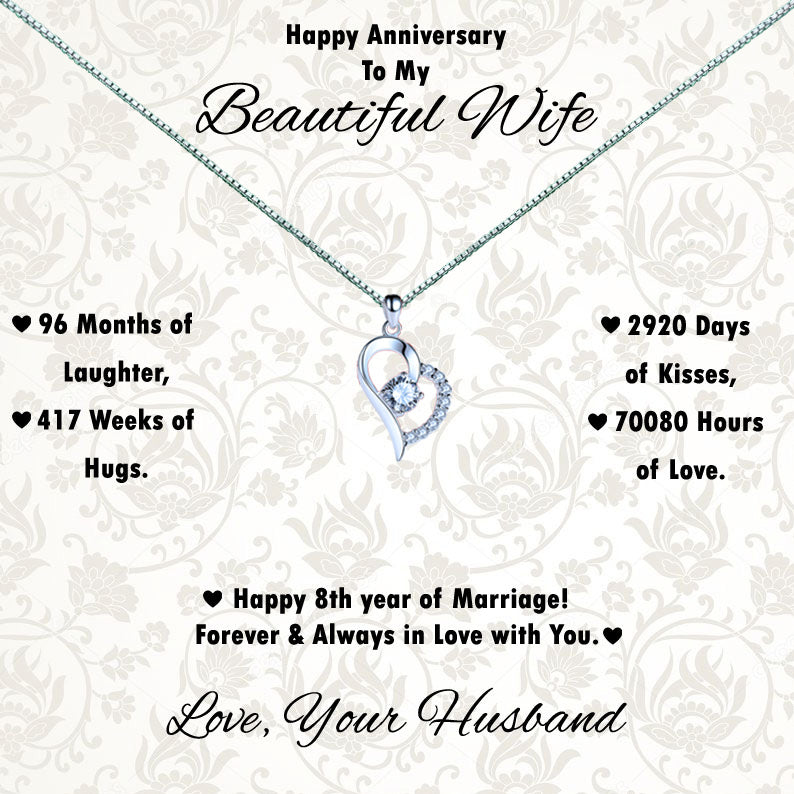 Months, Weeks, Days & Hours Message Necklaces - Wife