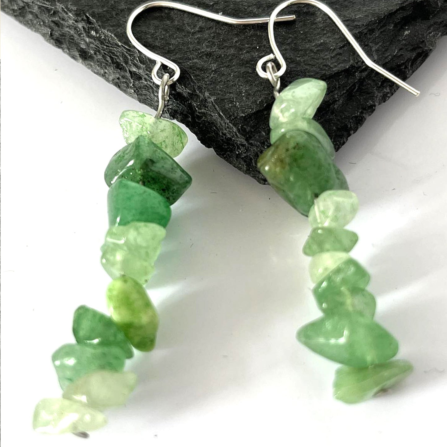 Aventurine Stone Hook Earrings