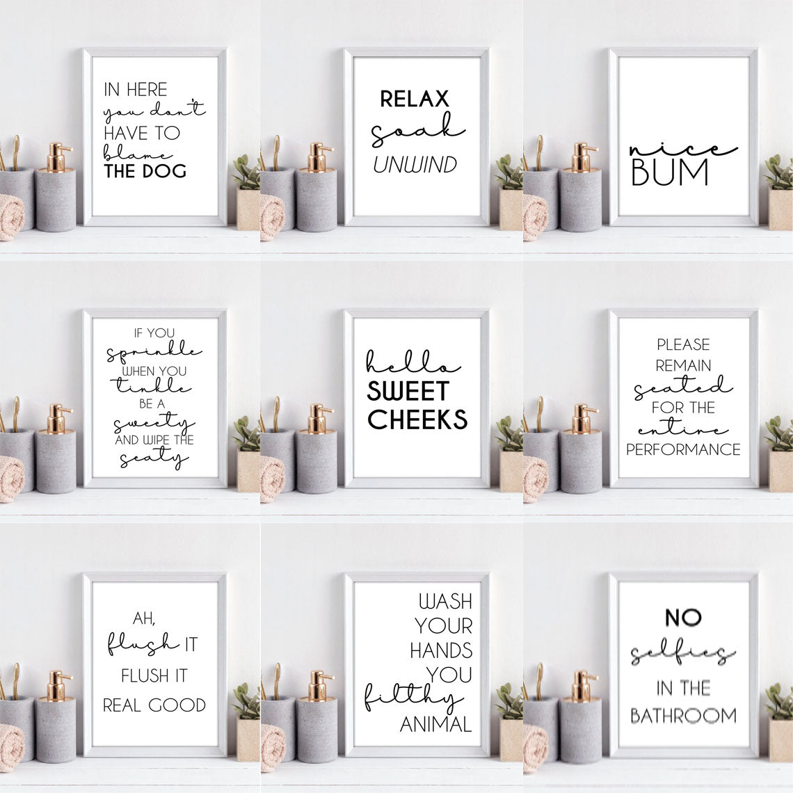 Bathroom Quote Prints