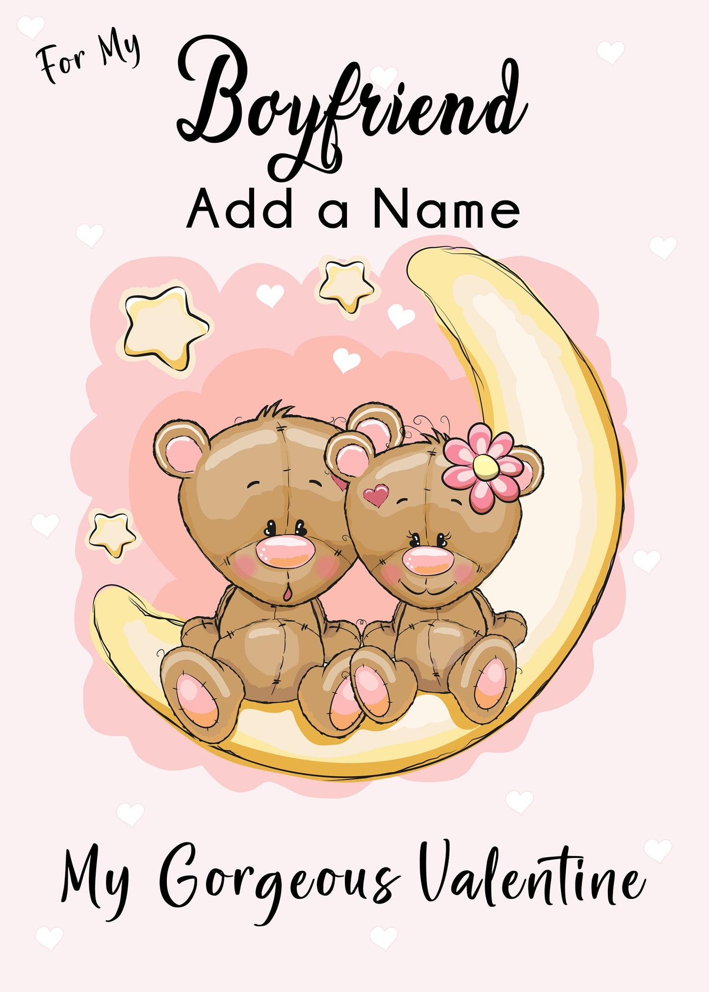 Personalised Boyfriend Love Bears Valentine's Day Cards