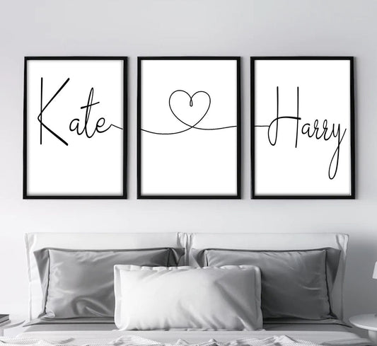 Name Heart Personalised Prints