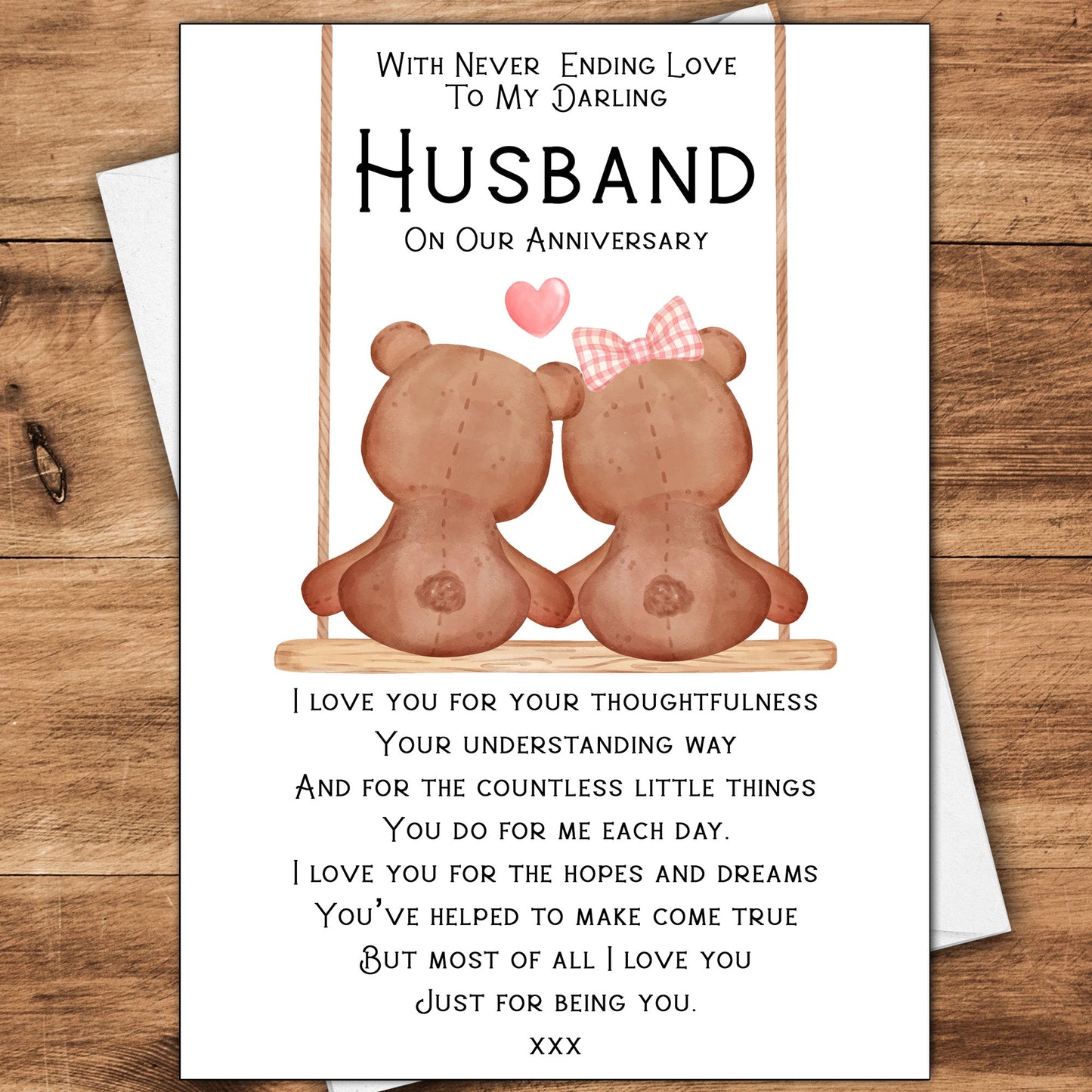 To My Darling Husband On Our Anniversary Cards