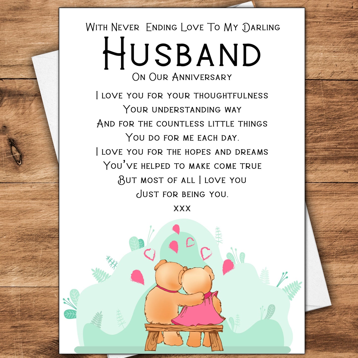 To My Darling Husband Wedding Anniversary Card