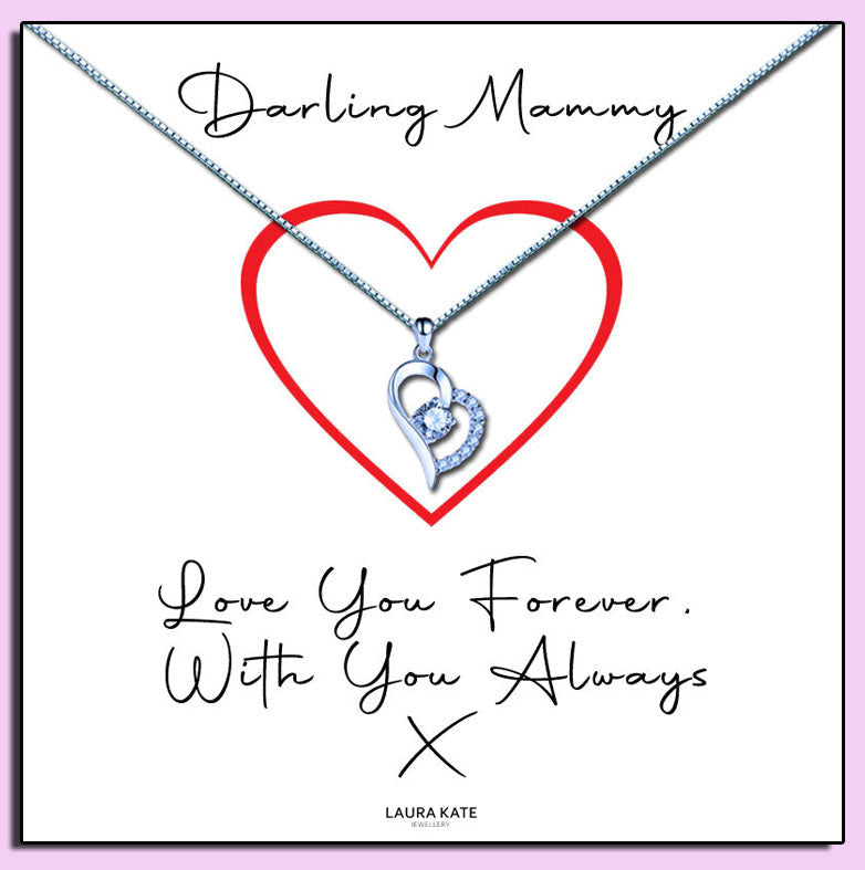 Darling Mother - Red Heart Message Necklace