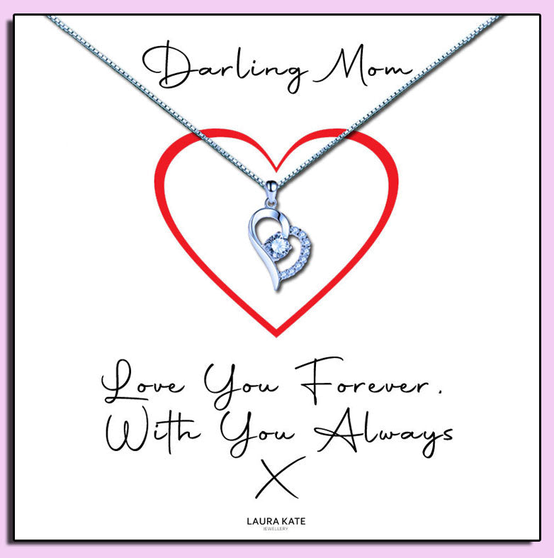 Darling Mother - Red Heart Message Necklace