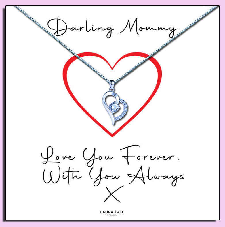 Darling Mother - Red Heart Message Necklace