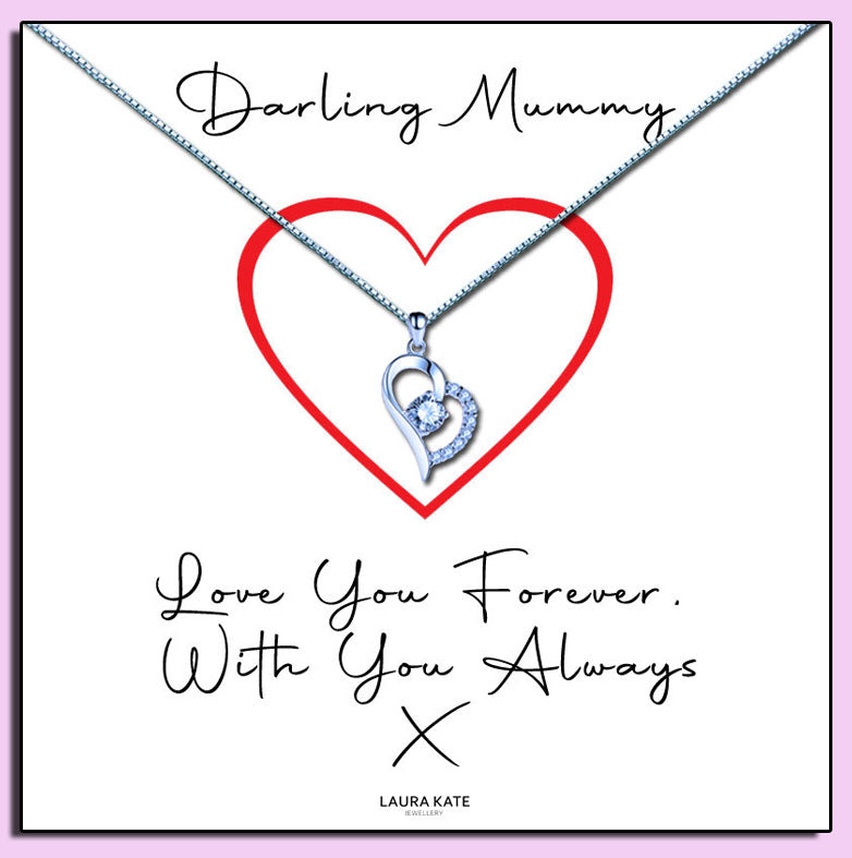 Darling Mother - Red Heart Message Necklace