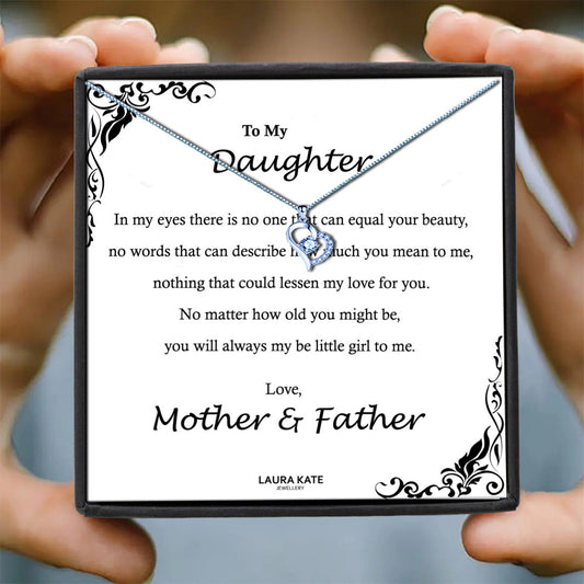 To My Beautiful Daughter Message Necklaces