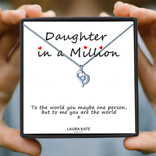 Daughter in a Million Message Necklaces