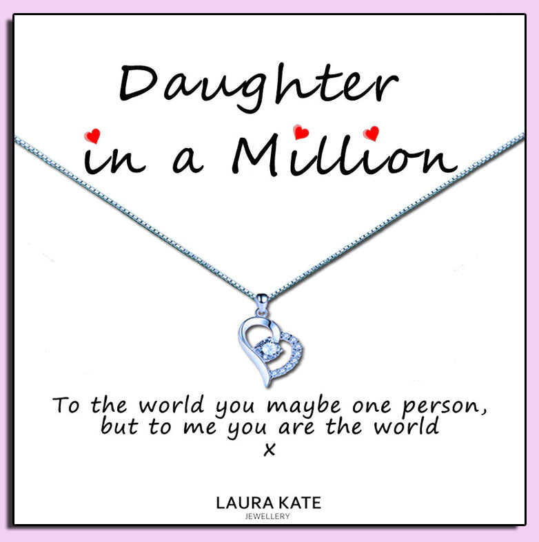 Daughter in a Million Message Necklaces