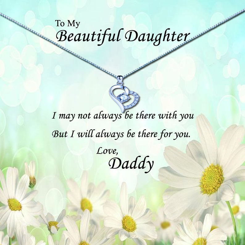 Beautiful Daughter Daisy Message Necklaces