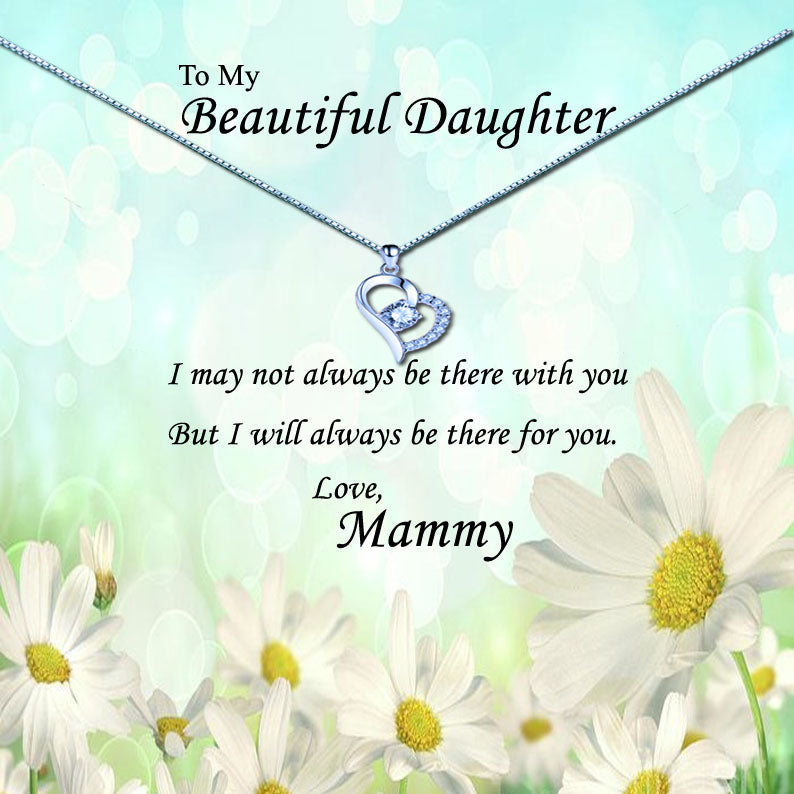 Beautiful Daughter Daisy Message Necklaces