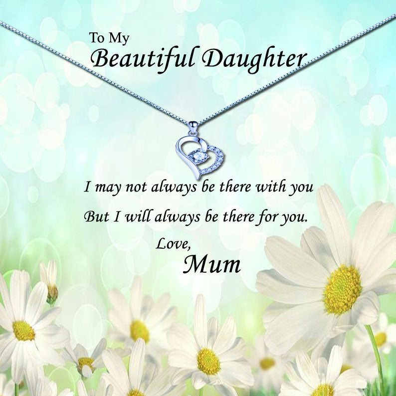 Beautiful Daughter Daisy Message Necklaces