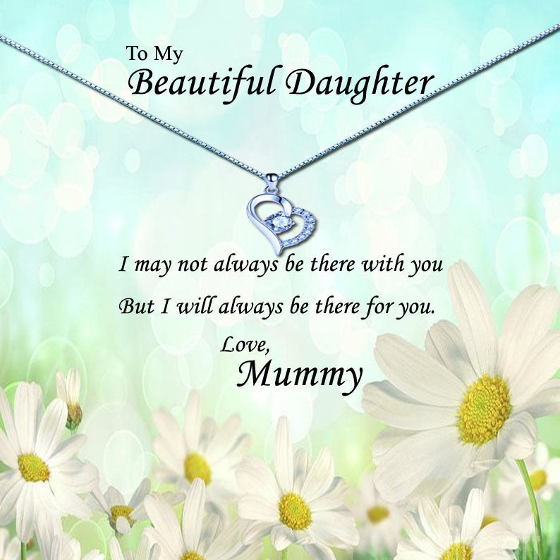 Beautiful Daughter Daisy Message Necklaces