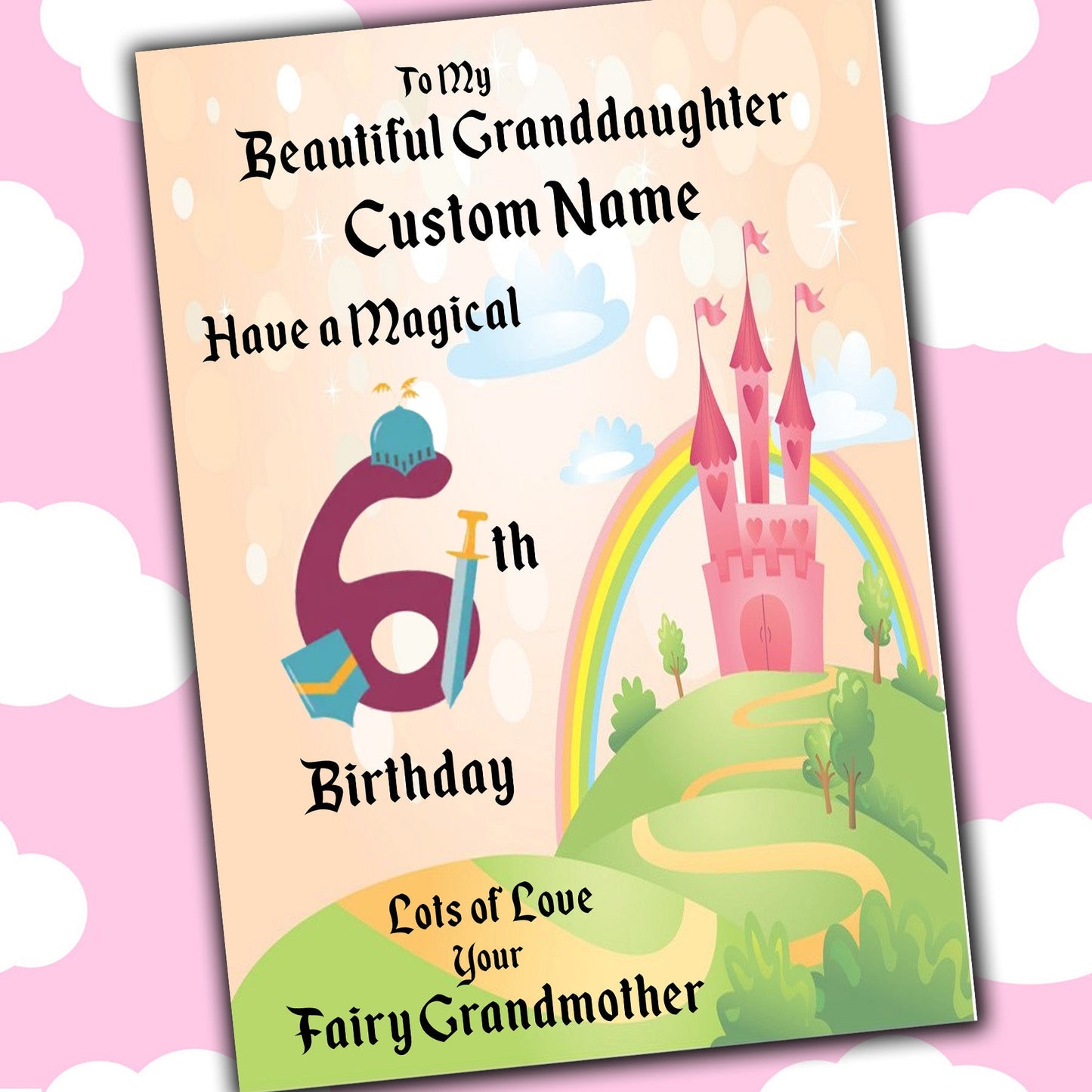 Personalised Fairy Tale Granddaughter Birthday Certificates