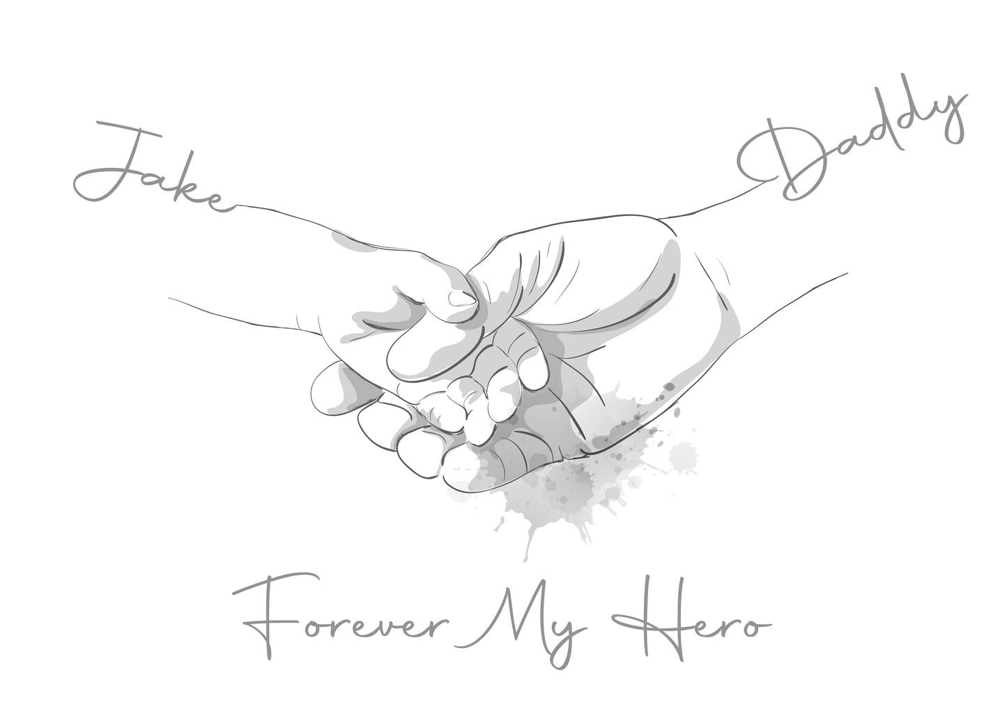 Forever My Hero Father & Child Personalised Prints