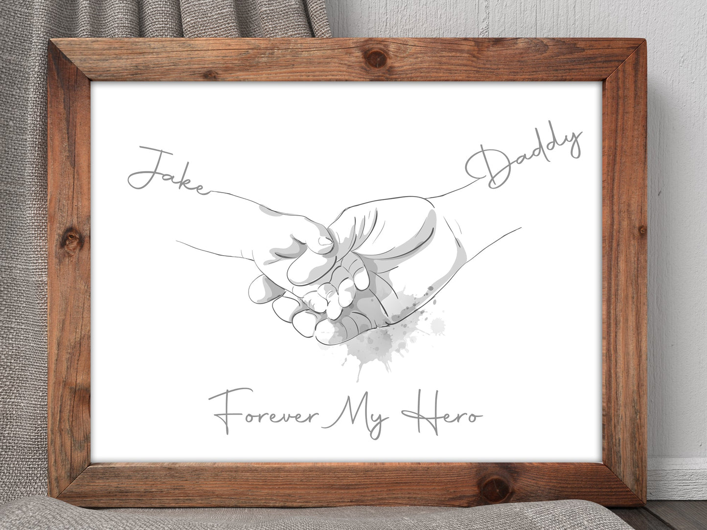 Forever My Hero Father & Child Personalised Prints