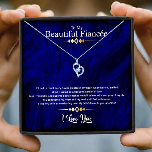 To My Beautiful Fiancée - Elegant Royal Blue Necklaces