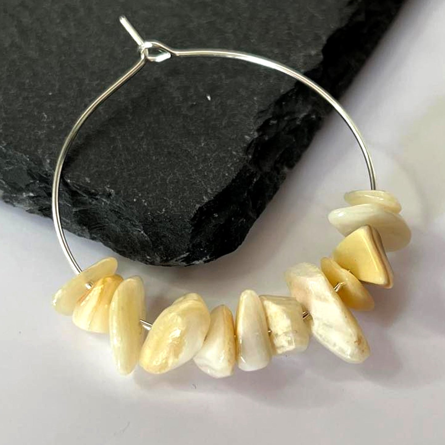 Freshwater Shell Hoop Earrings