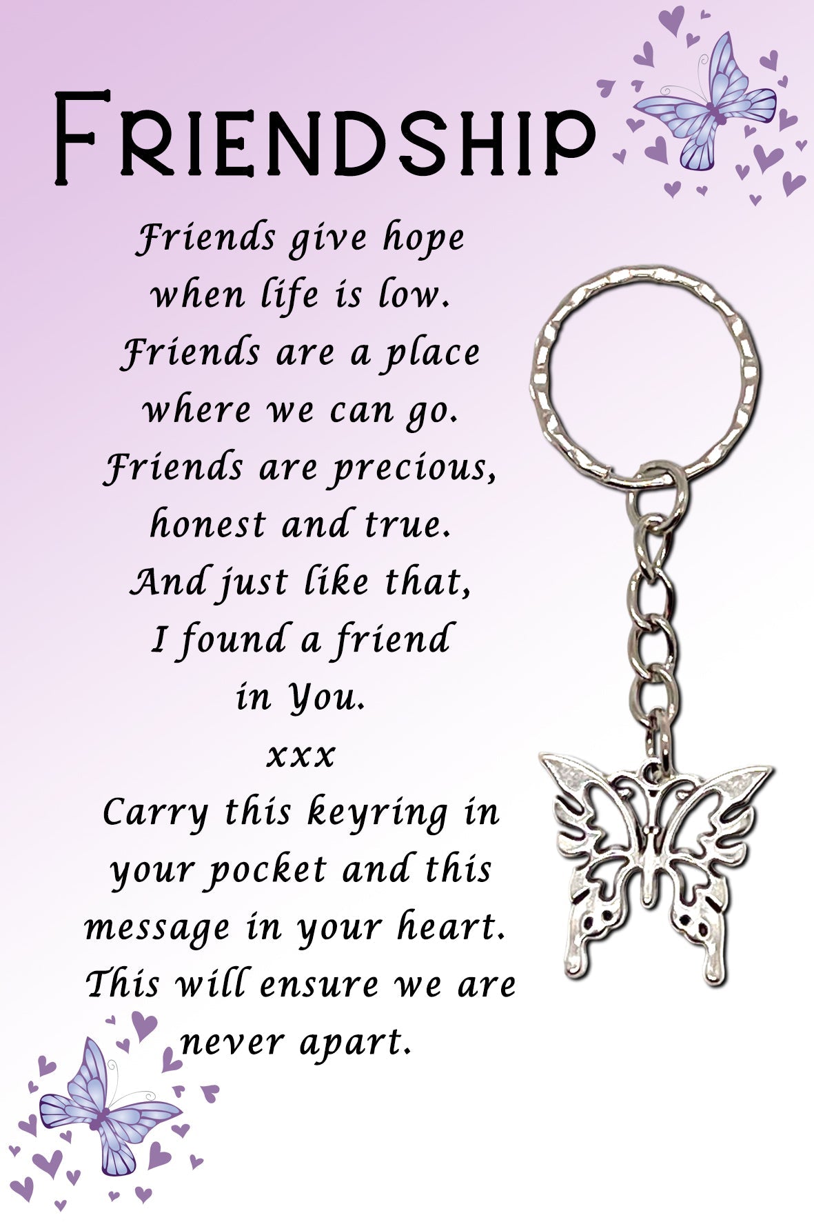 Butterfly Friendship Keyring