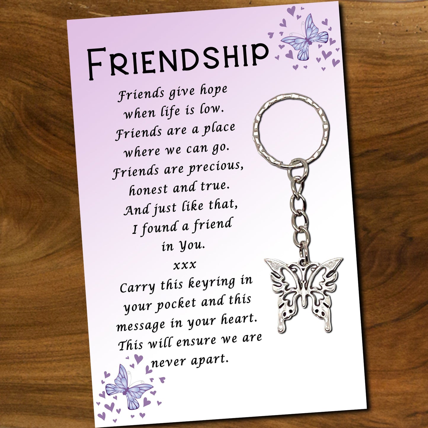 Butterfly Friendship Keyring