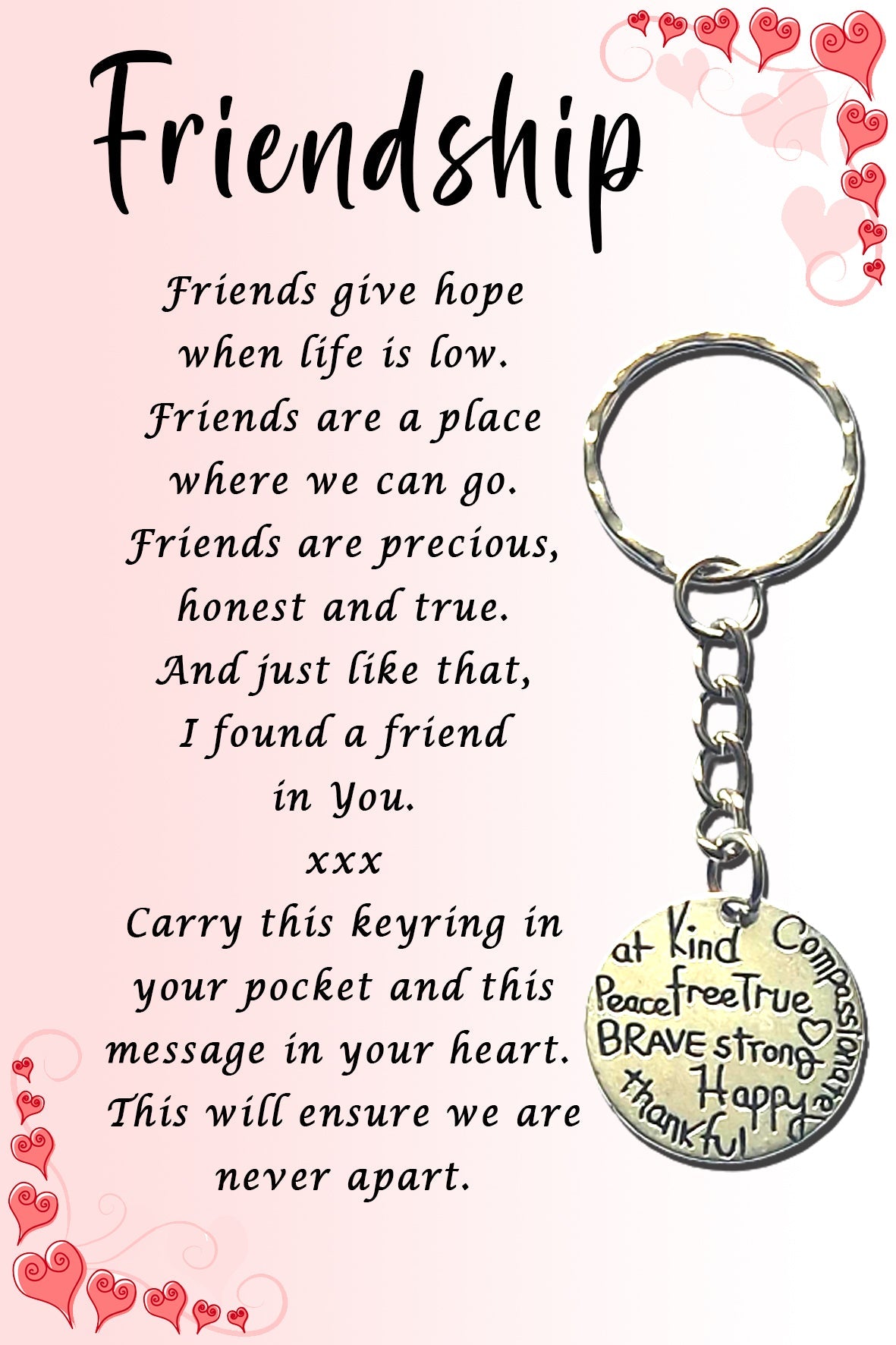 Loving Words Keyring & Message Card