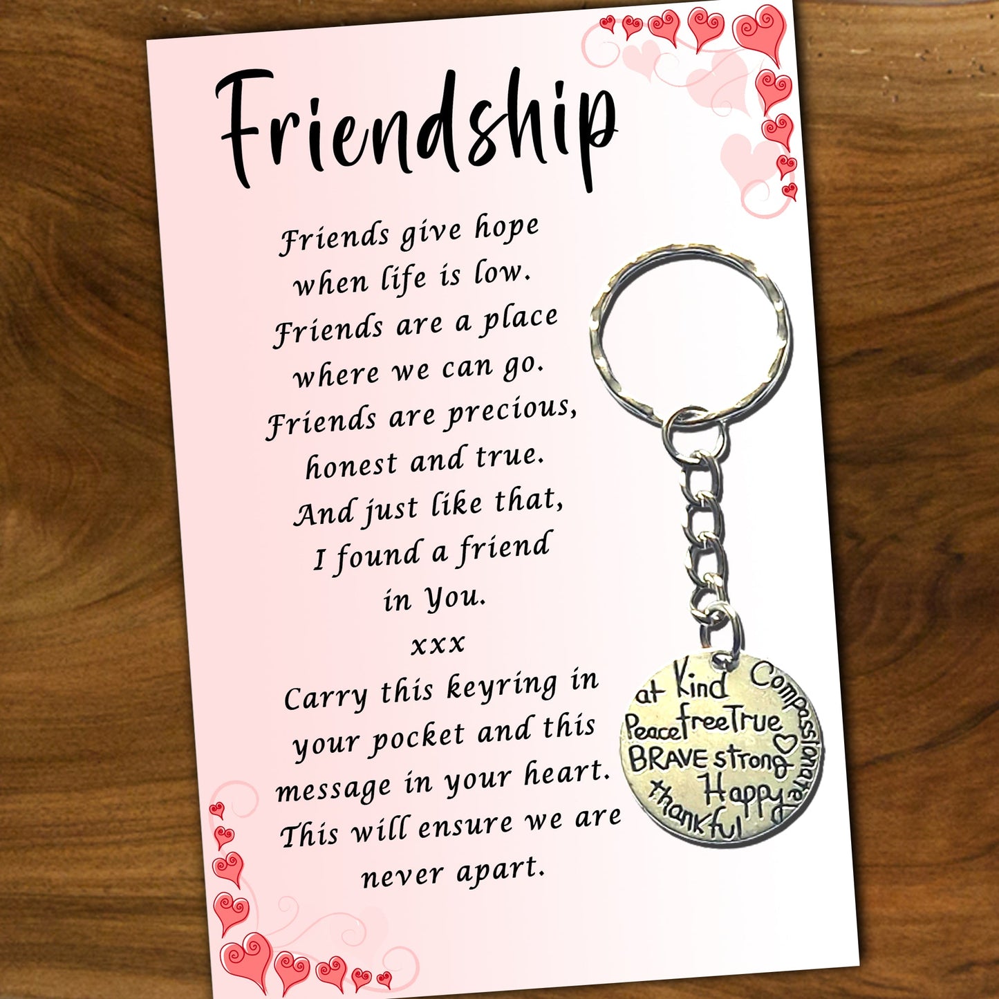 Loving Words Keyring & Message Card