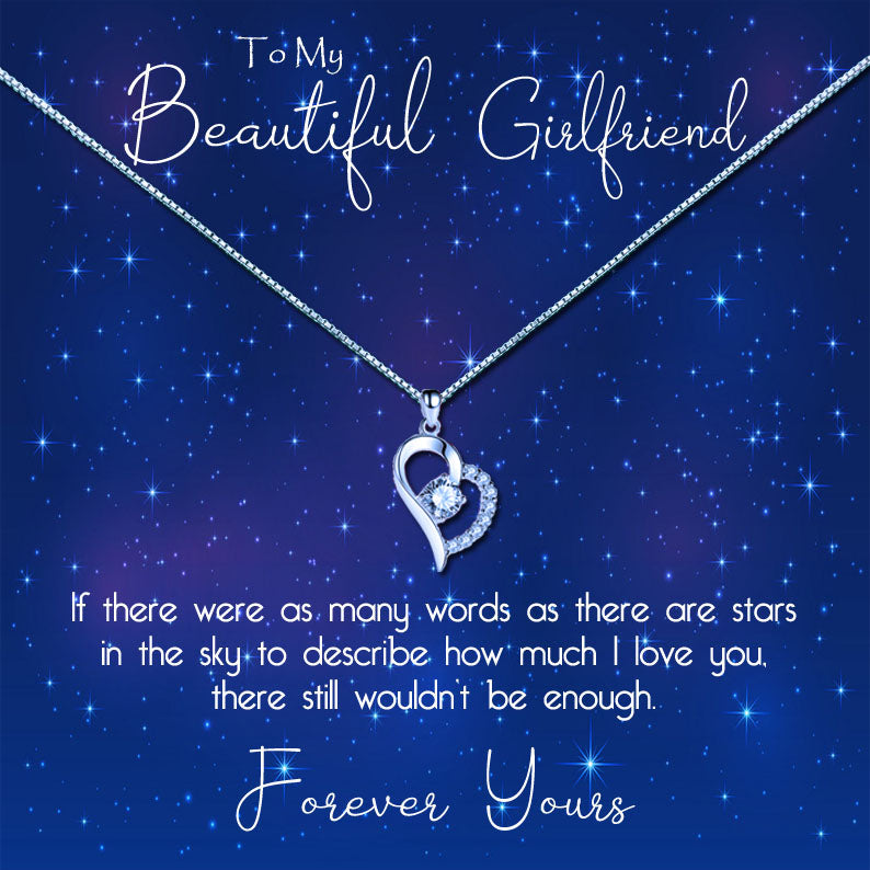 To My Beautiful Girlfriend - Stars In The Sky Message Necklaces